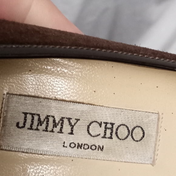 JIMMY CHOO Brown Suede Heels - Picture 4 of 9